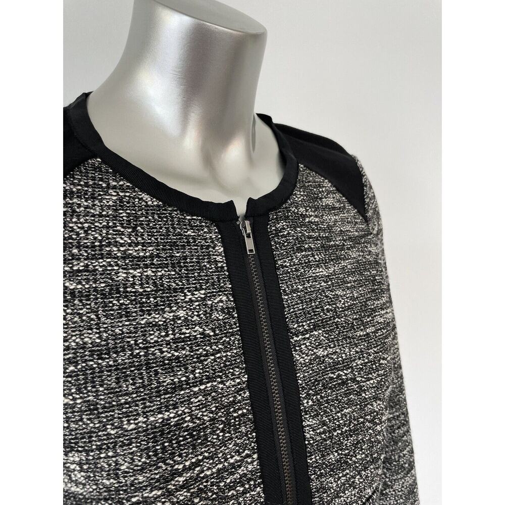Eileen Fisher Jacket Womens 2P 4P Tweed Blazer PP Gray Black Minimalist - Picture 4 of 16